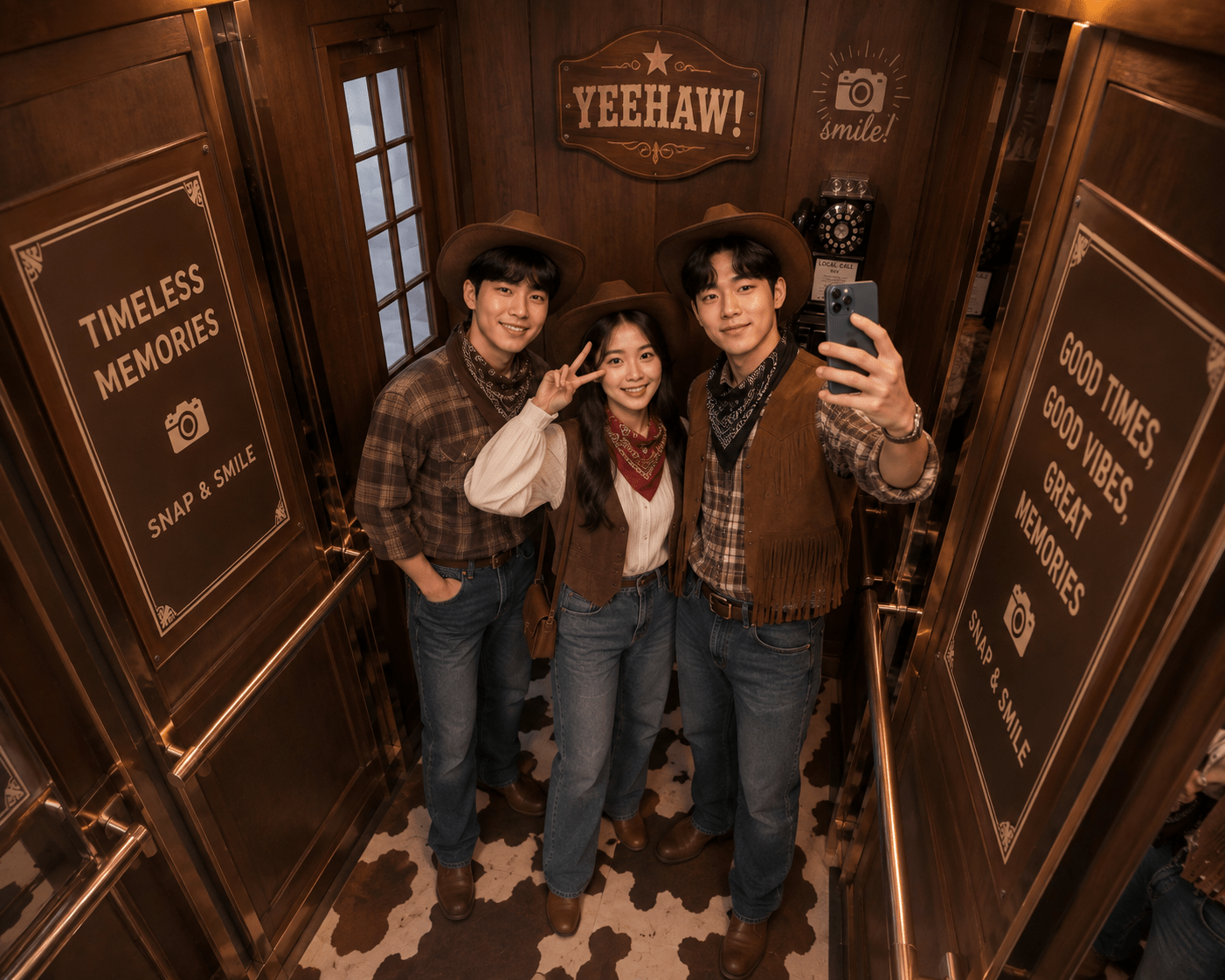 Booth photobooth Rekam Rasa bertema Koboy Booth